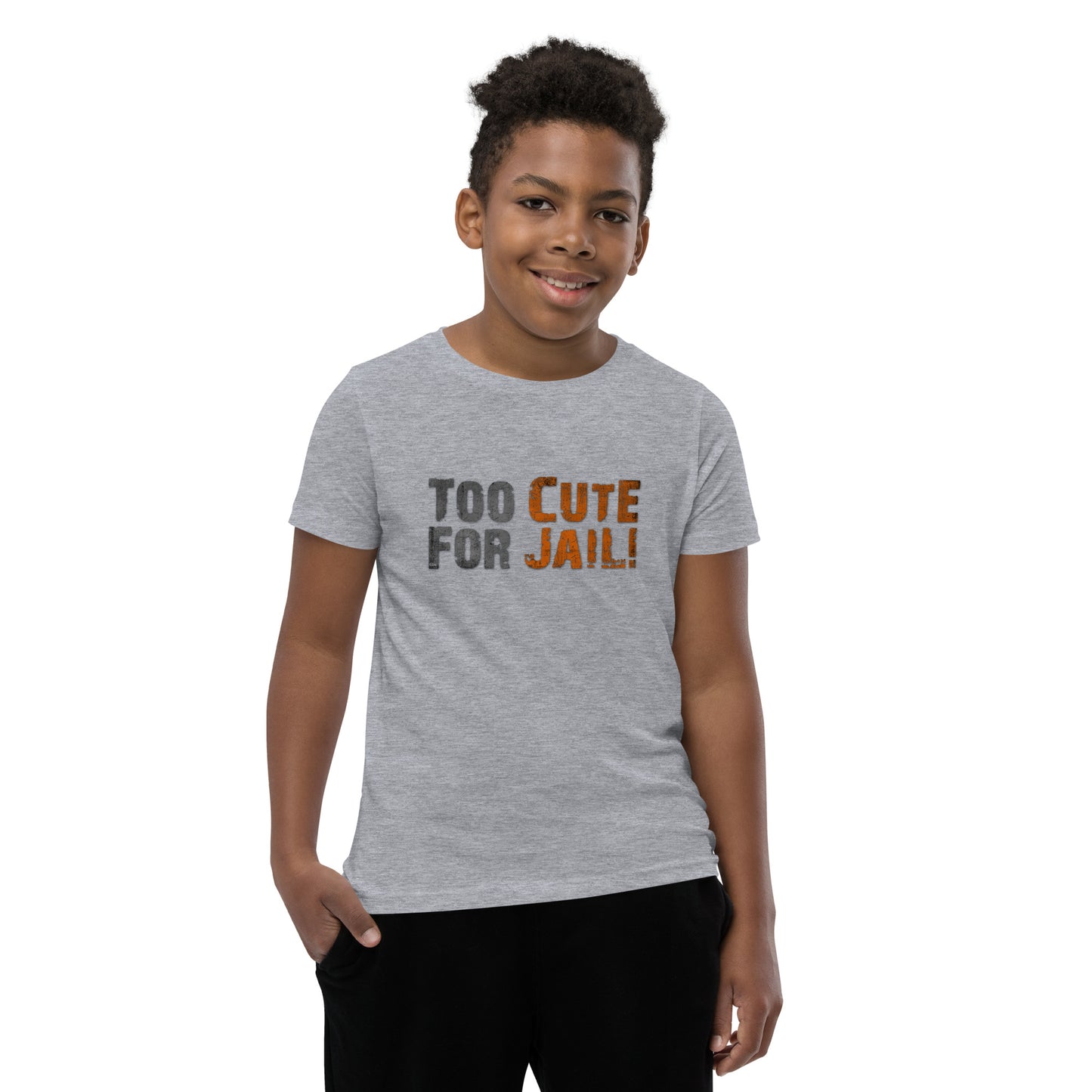 Too Cute For Jail Printed Youth Short Sleeve T-Shirt