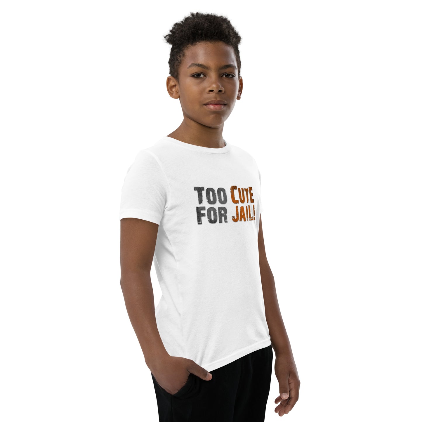 Too Cute For Jail Printed Youth Short Sleeve T-Shirt