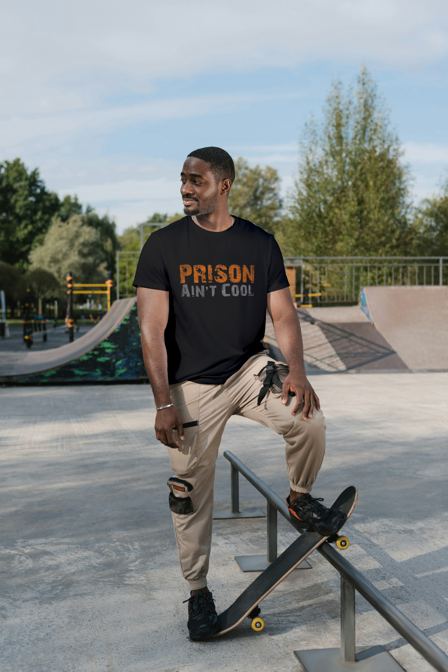 Prison Ain't Cool Printed Short Sleeve T-shirt