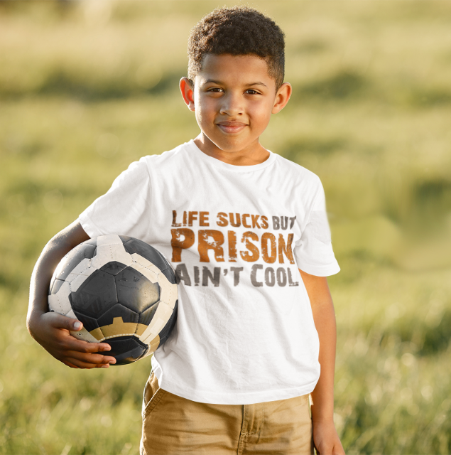 Life Sucks But Printed Youth Short Sleeve T-Shirt