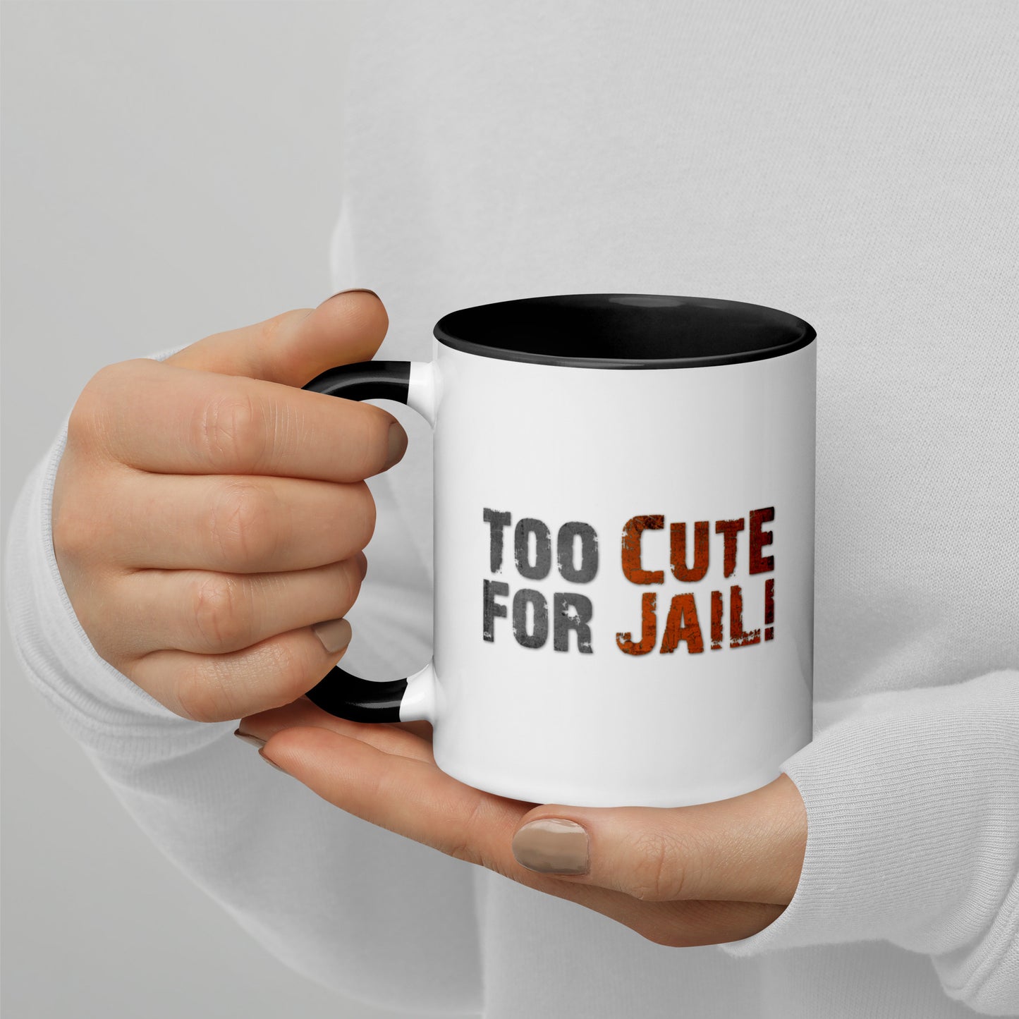 Too Cute Printed Mug with Color Inside