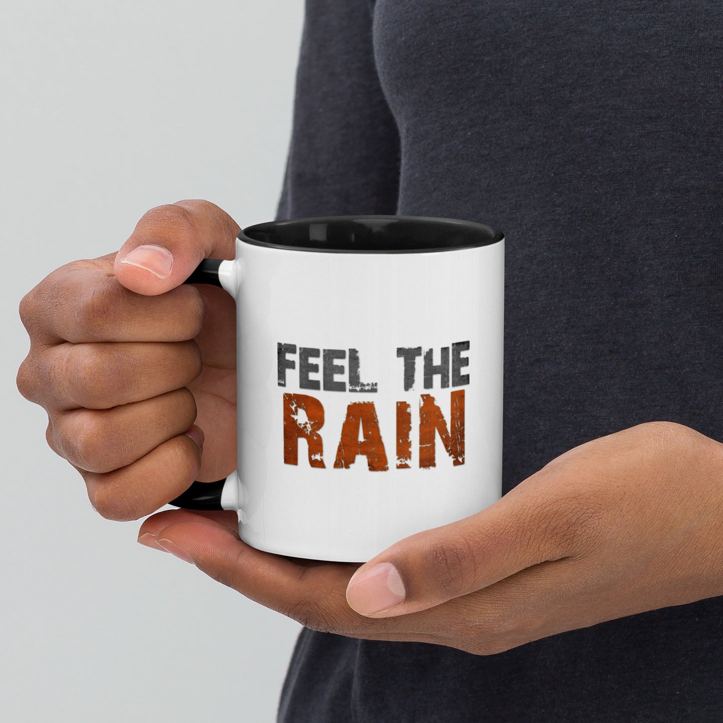 Feel The Rain Printed Mug with Color Inside