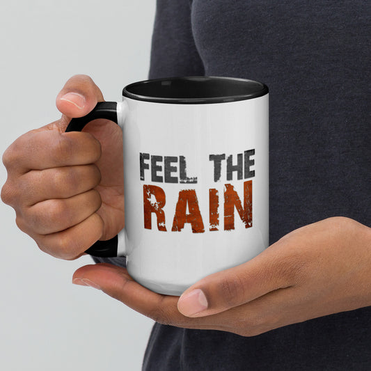 Feel The Rain Printed Mug with Color Inside