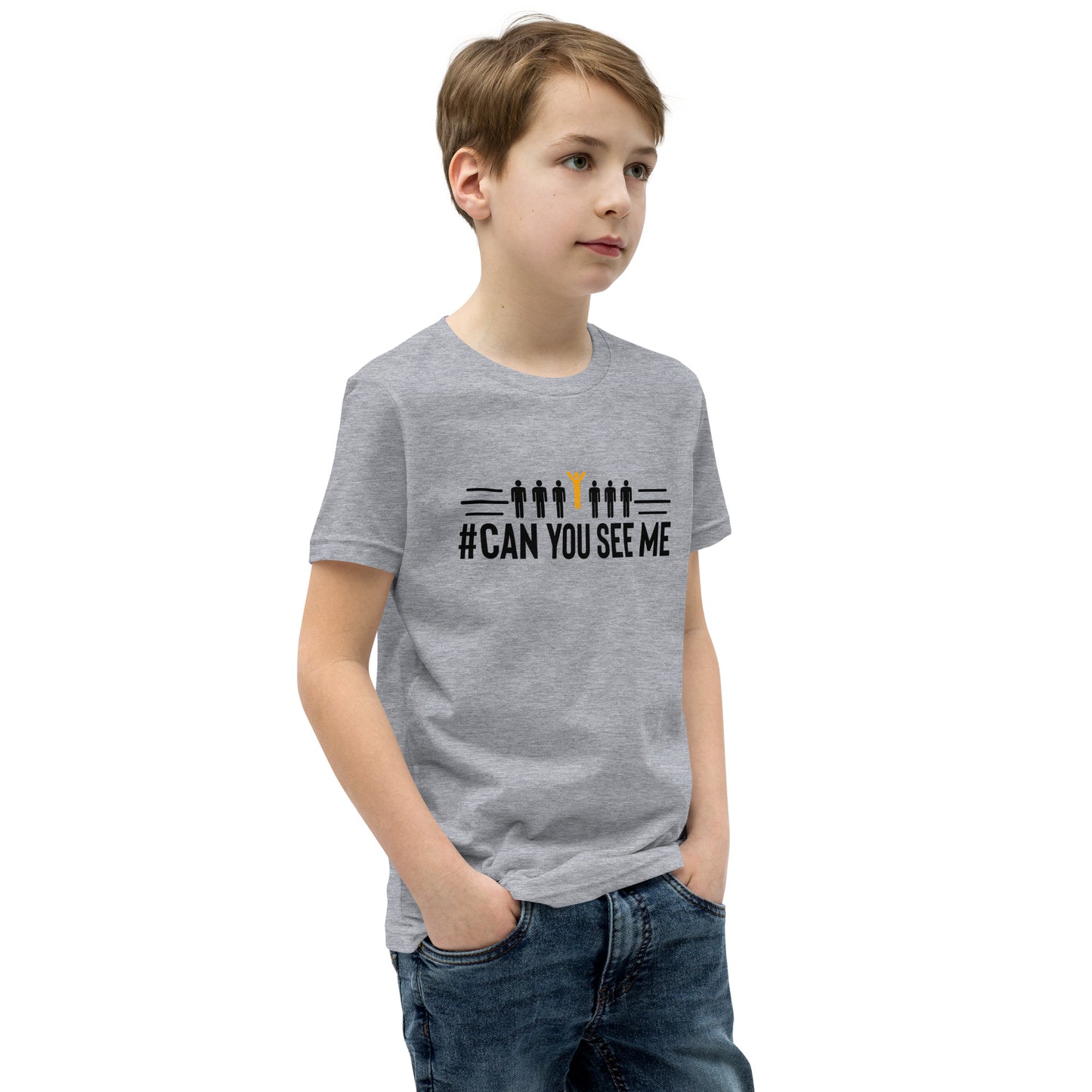 Can You See Me Printed Youth Short Sleeve T-Shirt