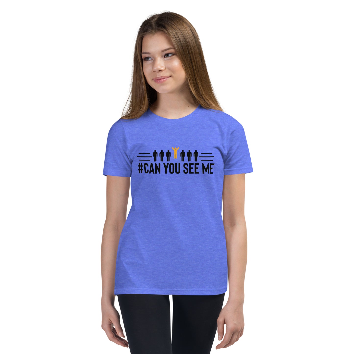 Can You See Me Printed Youth Short Sleeve T-Shirt