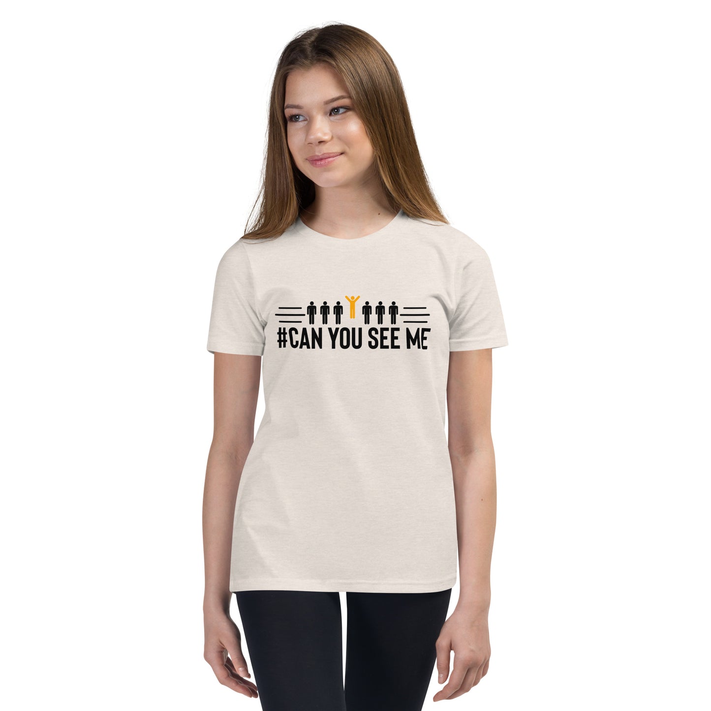 Can You See Me Printed Youth Short Sleeve T-Shirt