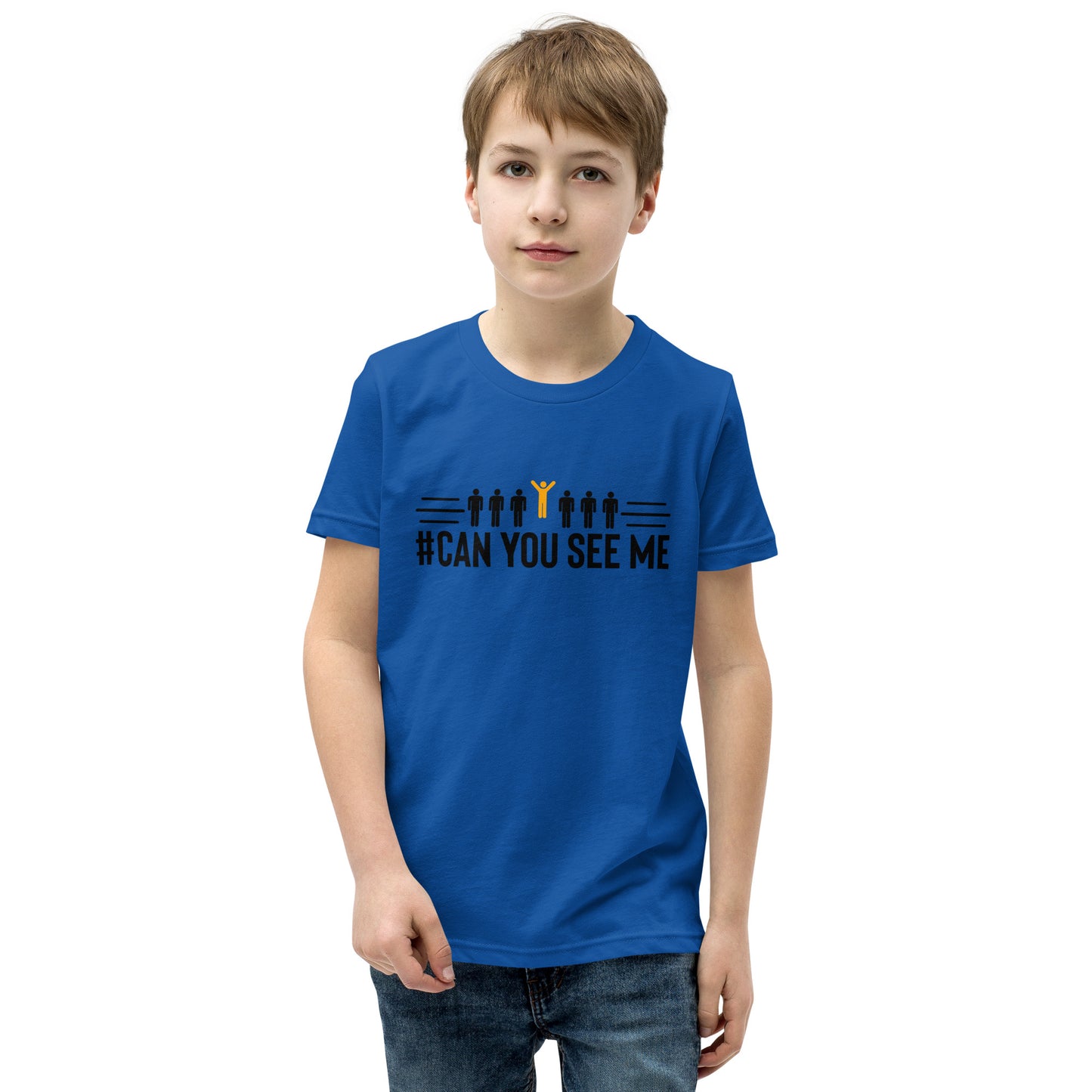 Can You See Me Printed Youth Short Sleeve T-Shirt