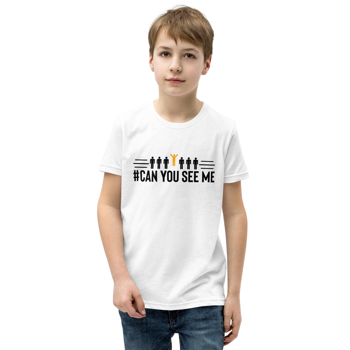 Can You See Me Printed Youth Short Sleeve T-Shirt